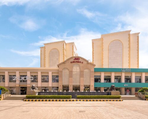 Front view of JMD Suburbio 2 featuring anchor tenants Zudio and Croma.