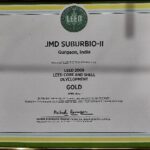 Recognition certificate for JMD Suburbio 2 commercial property development in Gurugram.
